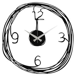 Wallity Gergo Reloj de Pared Decorativo de Metal Negro
